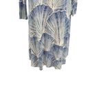 Tori Richard  Honolulu Jersey Mini‎ Dress Seashell Print Blue Size Small Photo 3