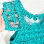 Anthropologie NWT Yoana Baraschi New Light Dress Turquoise Mesh Textured Size 6 Photo 4
