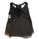 Bisou Bisou  Gold Polka Dot Black Tank Top Size XL Photo 1