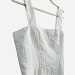 Amanda Uprichard  ANNALISE‎ White MINI DRESS IN GINGHAM ORGANZA - Size Medium Photo 6