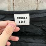 Aritzia Aritizia Sunday Best Petal Blouse Black Cropped Photo 2