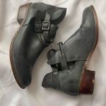 Dark Gray Buckle Booties 1.5inch Heel Size 8 Photo 0