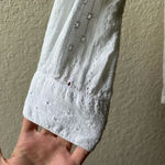 Democracy  eyelet floral button up career Minimalist‎ staple cotton beach boho Photo 5