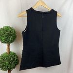 J.Crew  Black Sleeveless Tweed Lace Fringe Tank Top 8 Photo 1