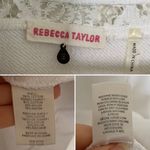 Rebecca Taylor  White Short Sleeve Terry Cloth Lace Crew Neck T-Shirt Blouse S Photo 12