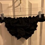 Victoria's Secret Small Victoria’s Secret Ruffle Cheeky Black Bikini Bottom Photo 0