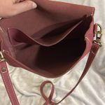 PORTLAND LEATHER Women's Wine Colored Crossbody Bag Pink Photo 10