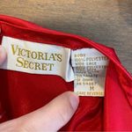 Victoria's Secret Vintage Victoria’s Secret gold label red black lace slip dress long 80s 1980s M Photo 1