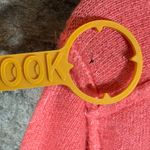 ZARA  Knit Sweater Woman's Small‎ Orange Oversized Winter Reversed Seams Photo 5