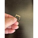 Gold Tone Baguette Cut Ring, Minimalist Modern Fashion Jewelry, size approx 8 Photo 3