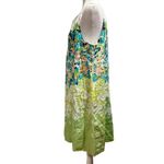 J. JILL LOVE LINEN FLORAL HIBISCUS WHITE SLEEVELESS ROUND NECK SHEATH DRESS LP Size undefined Photo 3