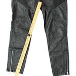 Free People Black Kaelin Vegan Leather Moto High Rise Skinny Ankle Leggings sz 8 Photo 2