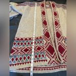 Lucky Brand Women's Size 3X Aztec Southwestern Open Long Sleeve Cardigan Sweater Photo 3