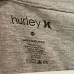 Hurley  Y2K Heather Gray Slim Tee Shirt Top with Blue Graphic Casual Size Medium Photo 3
