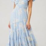 Free People Sundrenched Floral Tiered Puff Sleeve Maxi Dress Photo 0