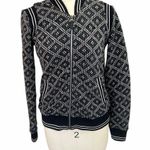 Faherty Women's  Seabrooks Black White Diamond Full Zip Jacket Sweatshirt xs Photo 0