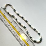 Green and white puka shell necklace Photo 3