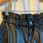 ZARA  Faux Leather Paper bag Slim Tapered High Rise Trouser Pant Photo 2