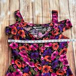 Blair Joni Vintage Sleeveless Buttons Down Vibrant Floral Mini Dress Size 11 Photo 4