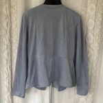 Hutch Anthropologie ||  Draped Faux Suede Jacket in Baby blue Photo 4