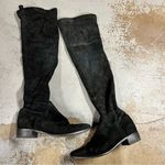 Massimo Dutti  Black Suede Almond Toe Riding Boots Size 37 GUC Photo 0