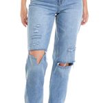 Tinseltown Straight Leg Destructed Jeans Size 9 Photo 5