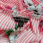 Velvet Heart VELVET & HEART White Red Stripe Off Shoulder Floral Mini Dress 100% Cotton Photo 4