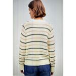 Madewell $98 Cotton Crewneck Sweater Dark Loden Stripe NT643 Size S Photo 3