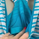 Lululemon  Aqua/White Striped Workout Tank Photo 1