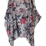 Jennifer Lopez  Floral Cold Shoulder Blouse - Pink, Black, Blue Photo 0