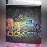 Coach NWT OMBRE LEATHER HORSE AND CARRIAGE CORNER ZIP WRISTLET $78 Photo 2
