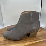 Frye Judith Seam Bootie Ankle Boots Gray Leather Western Festival Women's 7.5M Photo 2