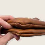 Chico's Chico’s Jamie Double Zip Clutch Bag Distressed Brown Vegan PU Gold Tone Grommets Photo 3