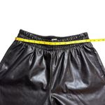 Abercrombie & Fitch Abercrombie Fitch Vegan Leather Shorts Black Elastic Waist Size M Photo 4