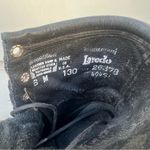 Laredo 90s  Black Leather Cowgirl Western Lace Up Roper Boots w/ Toe Kilte Fringe Photo 6