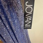 Jovani  sparkling blue Embellished Long Sleeve sheath Dress 25950 ladies size 16 Photo 9