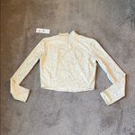 Guess  Erin Mock Neck Python Snakeskin Long Sleeve Crop Top SIZE L Photo 6