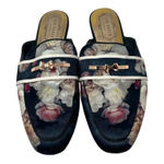 Ted Baker  Dorline Mules Black Chelsea Textile Floral Print Size 37 / US 6‎ Photo 0