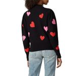Kate Spade  NEW YORK Hearts‎ Mockneck Black Sweater Size XXS NWT Valentine Cute Photo 1