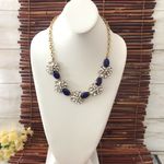 J.Crew  Blue & Rhinestone Glamour Necklace Photo 3