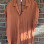 Nine West  Terracotta Button-Down Shirt Photo 0