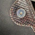 Banana Republic Clutch Purse Brown Faux Snakeskin Party Evening Bag Animal Photo 9