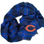 NWT Chicago Bears Fringed Blanket Scarf Blue Photo 4