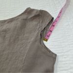 Lungo L’arno Made in Italy 100 % Linen Taupe/Fango Sleeveless Dress Size S Tan Photo 10
