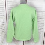 Exist Fleece Lined Terrycloth Knit Crew Neck Sweatshirt Lime Green Small Photo 3