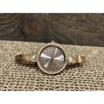 Geoffrey Beene  Crystal Rose Gold Silver Tone Women's Watch Working Photo 2