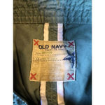 Old Navy Jacket Medium Military Olive Green Drawstring 100% Cotton Y2K Photo 4