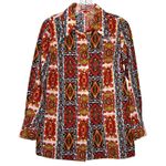 American Vintage Vintage 1970s Bold Print Cotton dagger collar Shirt Boho Mod Festival medium Photo 0