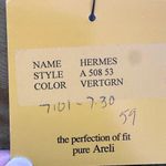 Areli Collection Herms NWT Vertgrn Green Zipper Closure On Side Sz 8 100% Silk. Photo 8