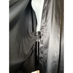 Victoria's Secret  Black Satin Midi Robe Quiet Luxury Feminine Coquette One Size Photo 4